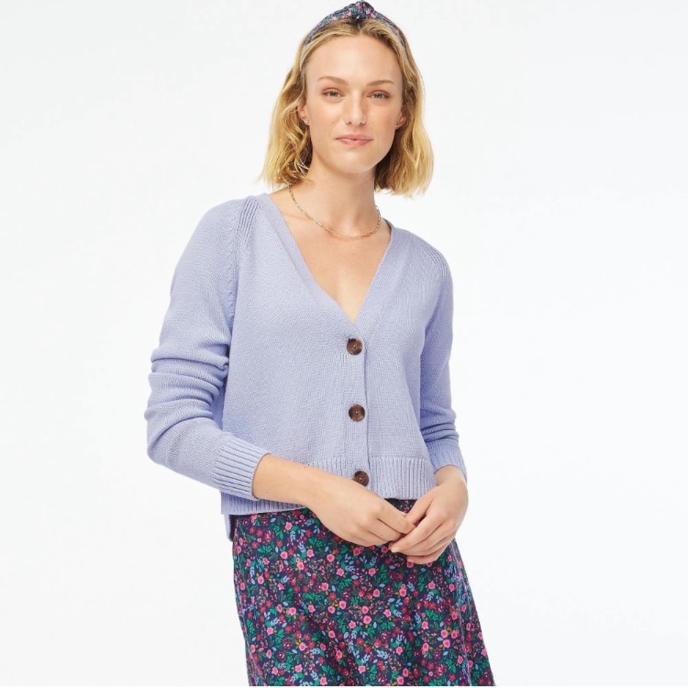 J.Crew Cotton-blend V-neck Cardigan Sweater